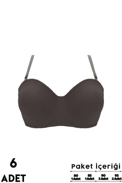 Liza 2440 Penye Fitilli Lotus Sütyen İçi Boş 6 lı Paket
