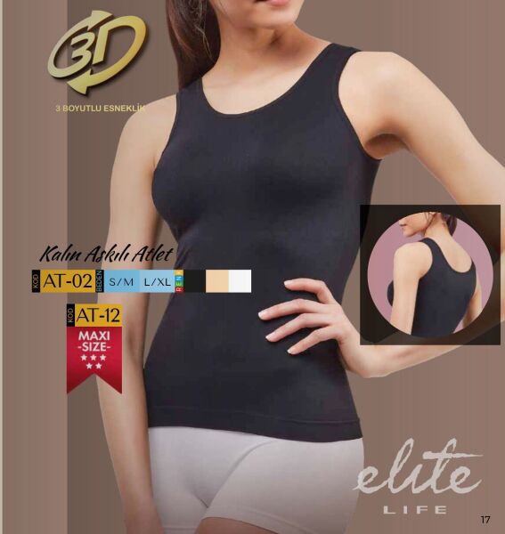 Elit Life 837 Büyük Beden Dikişsiz Uzun Atlet