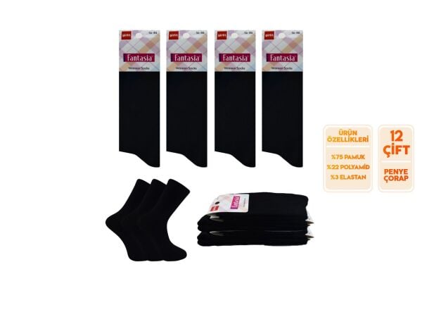 Fantasia 0640 Kadın Uzun Soket Çorap 12 li Paket