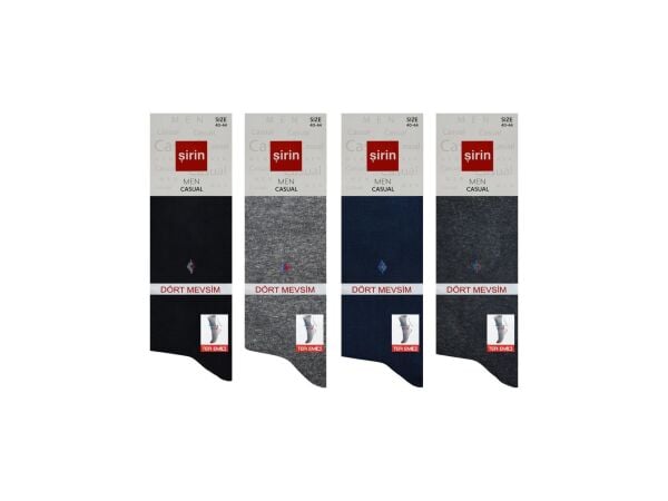 Şirin 7150 Penye Mevsimlik Erkek Çorap 12 li Paket