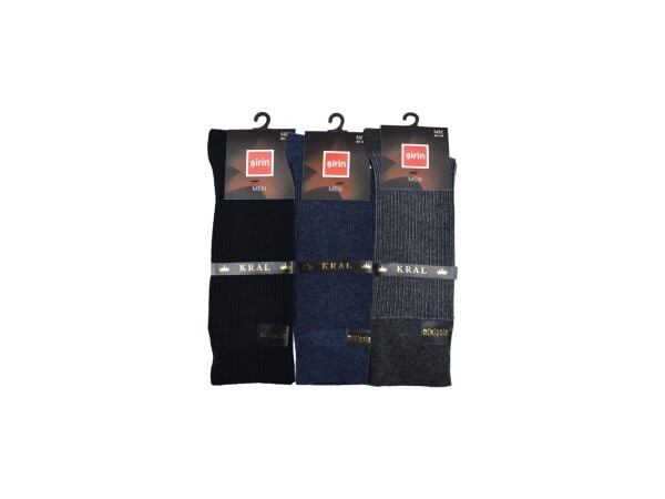Şirin 8610 Kral Mevsimlik Erkek Çorap 12 li Paket