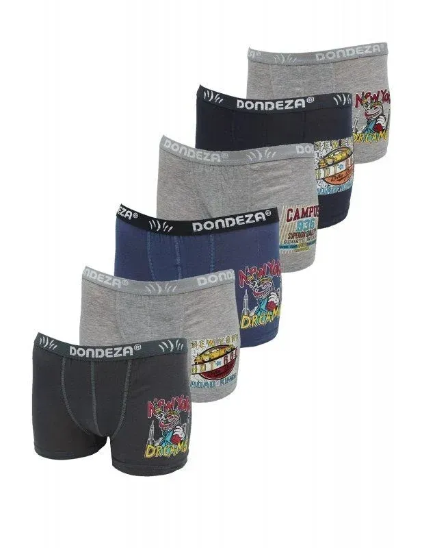 Dondeza 501 Erkek Çocuk Likralı Boxer 12 li Paket
