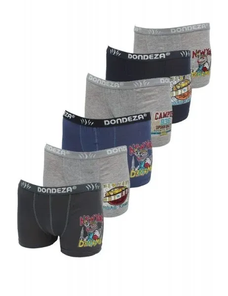 Dondeza 501 Erkek Çocuk Likralı Boxer 12 li Paket