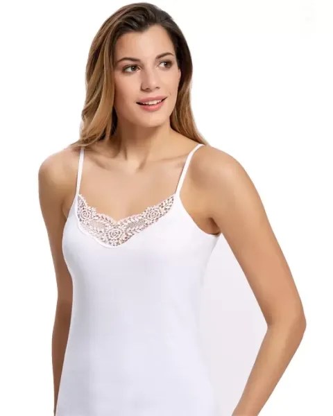Gümüş 3010 Ribana (Likralı) İp Askı Küpürlü Atlet 6 lı Paket