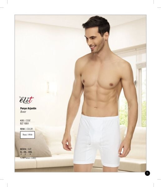 Tutku Elit 1051 %100 Pamuk Penye Paçalı (Arjantin) 6 lı Paket