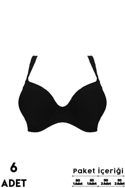 Liza 2420 Parmak Dolgulu Sütyen 6 lı Paket