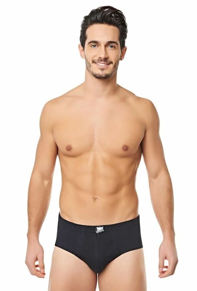 Tutku Penye Siyah Erkek Slip Külot 12 li Paket 3