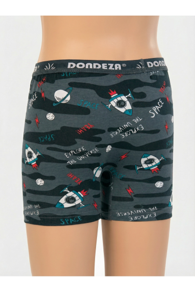 Dondeza 503 Erkek Çocuk Desenli Likralı Boxer 12 li Paket