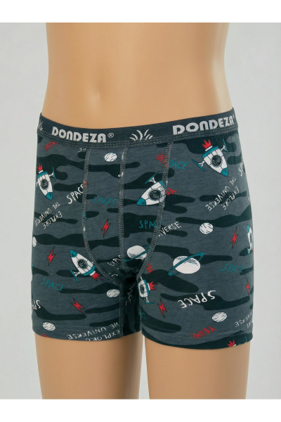 Dondeza 503 Erkek Çocuk Desenli Likralı Boxer 12 li Paket
