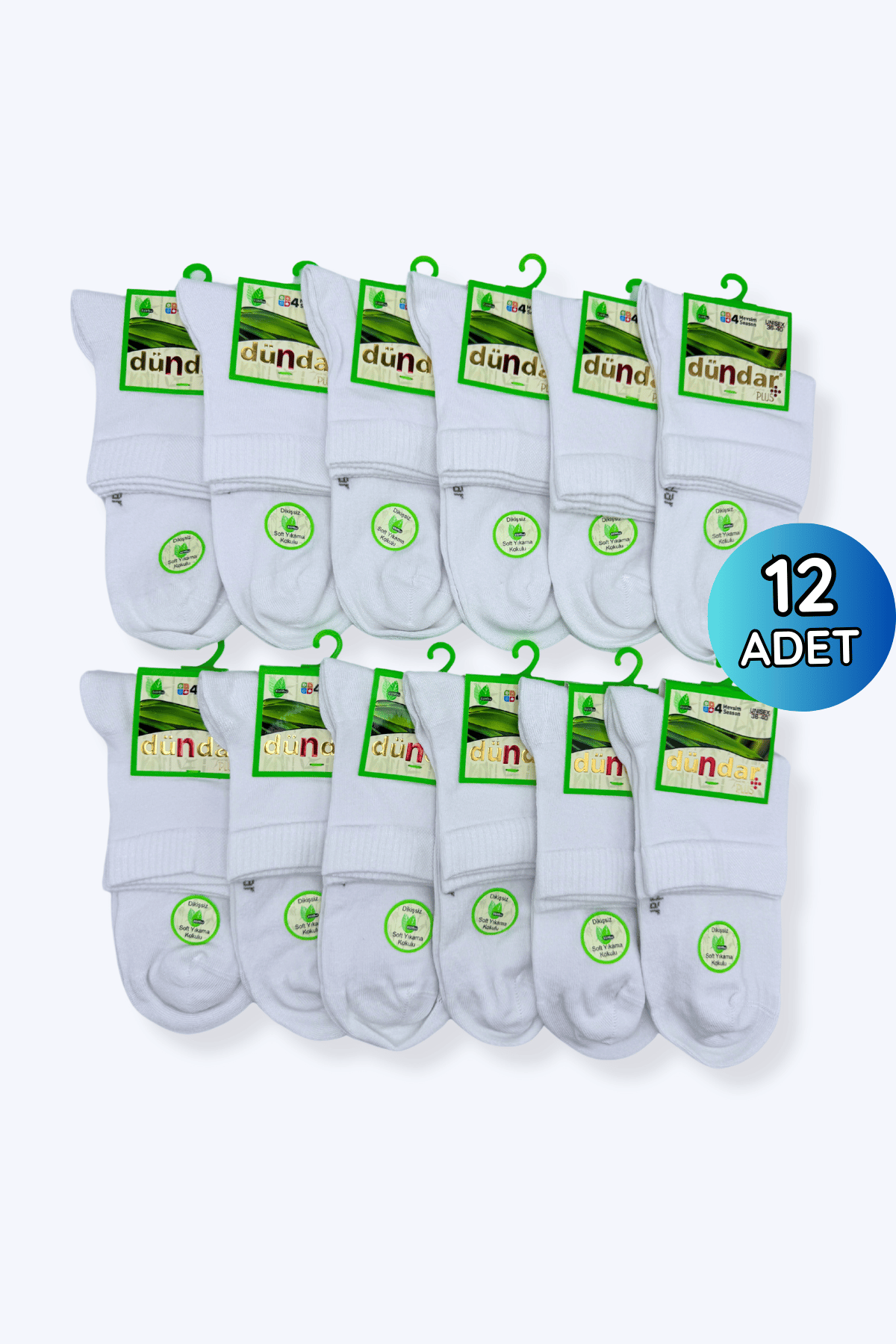 Dündar 0638 Bambu Bayan Arakonç Çorap 12 li Paket Siyah