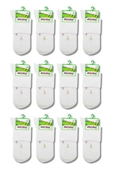 Dündar 4131 Bambu Erkek Arakonç Çorap 12 li Paket Beyaz