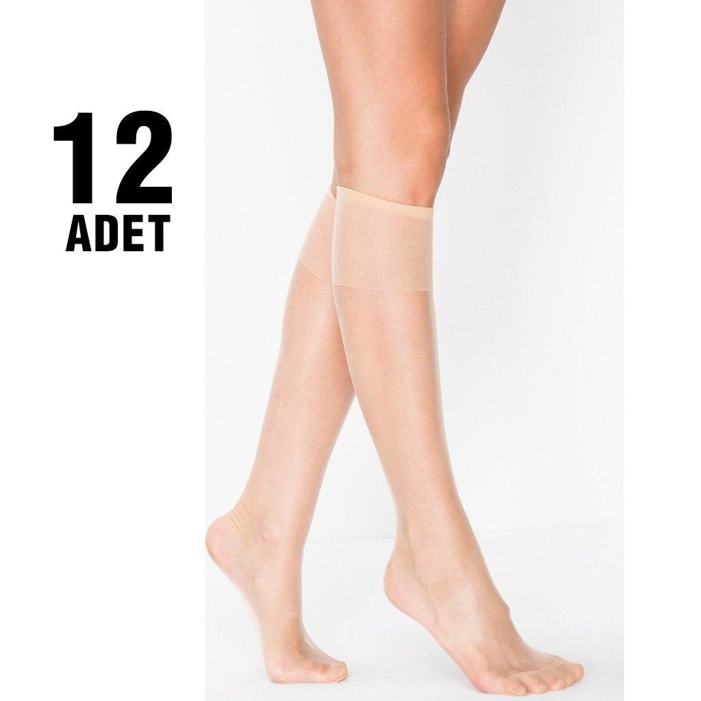 Penti Fit 15 Parlak Dizaltı Burunlu Pantolon Çorap 12 li Kutu