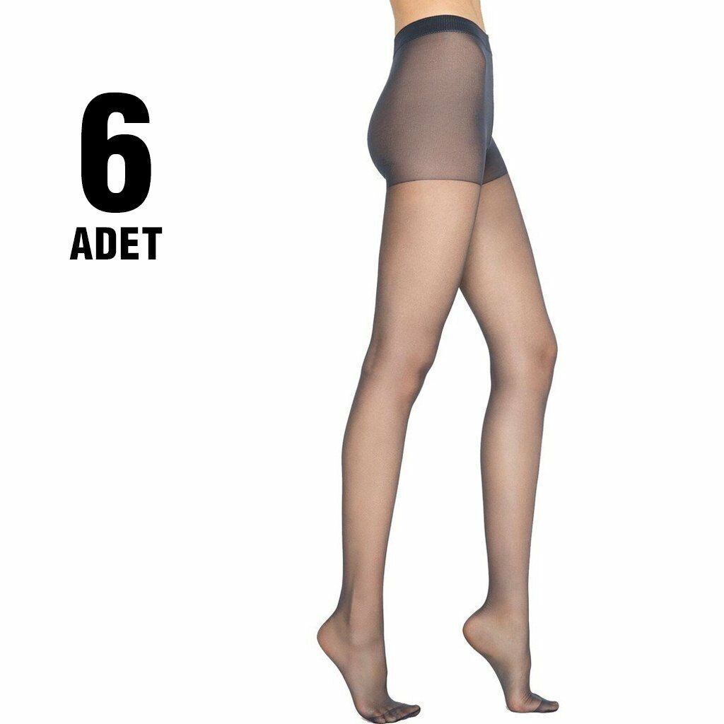 Penti fit 15 parlak külotlu çorap 6 lı kutu Ten - M