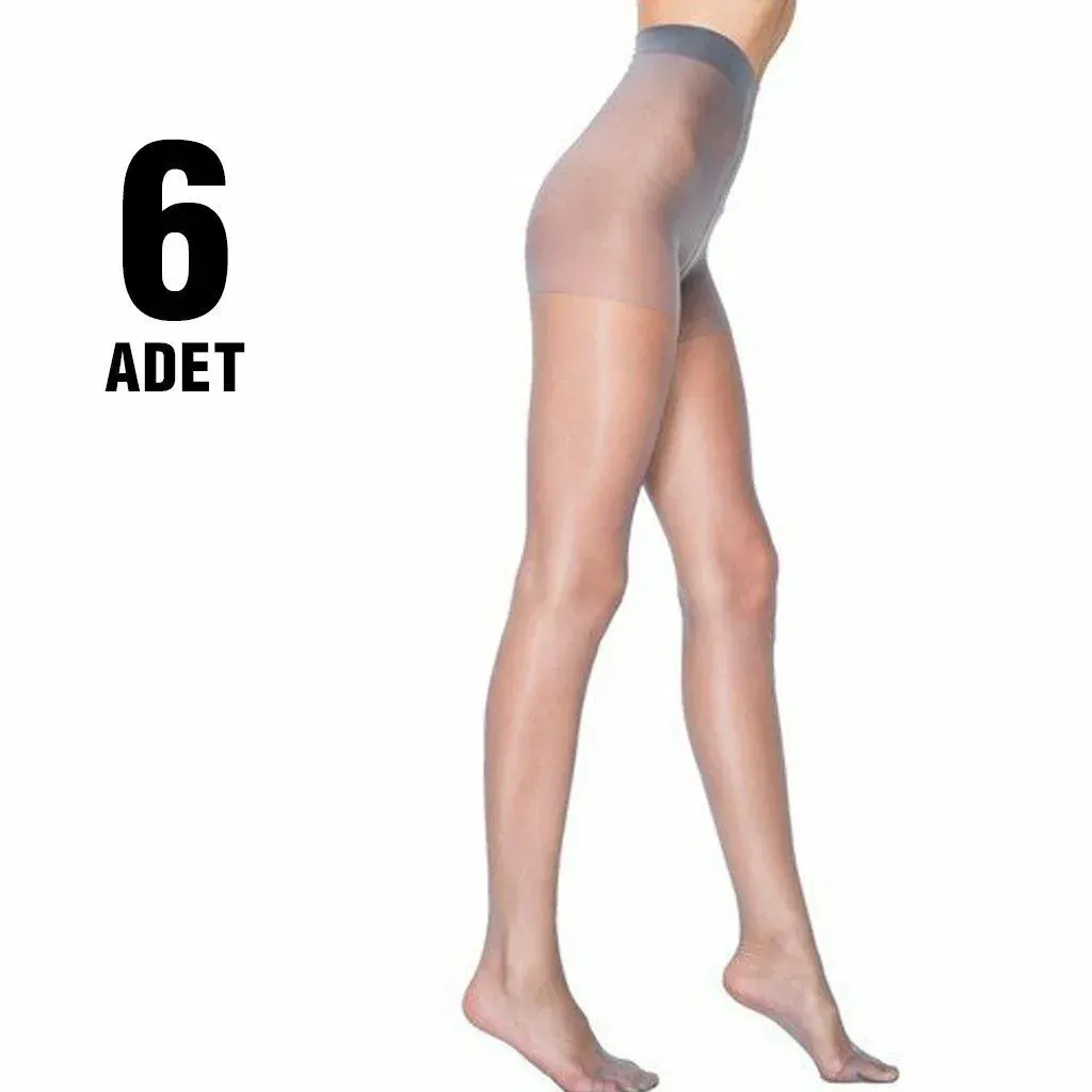 Penti fit 15 parlak külotlu çorap 6 lı kutu Ten - M